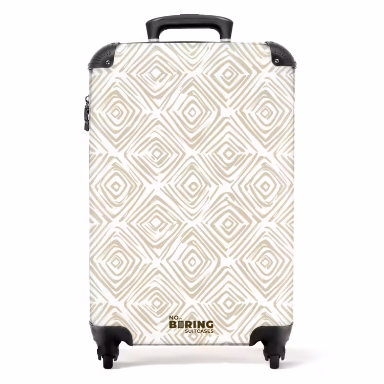 Valise - Abstrait - Plaid - Beige — 1