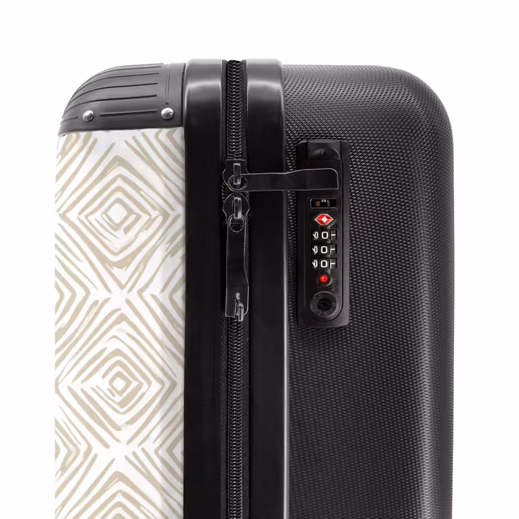 Valise - Abstrait - Plaid - Beige — 6