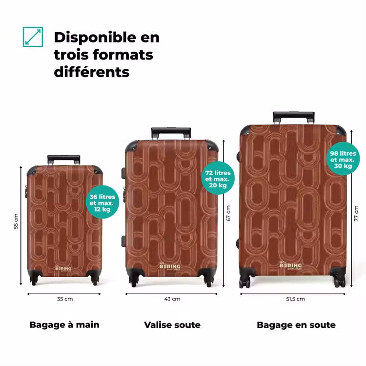 Valise - Abstrait - Texture - Marron — 3