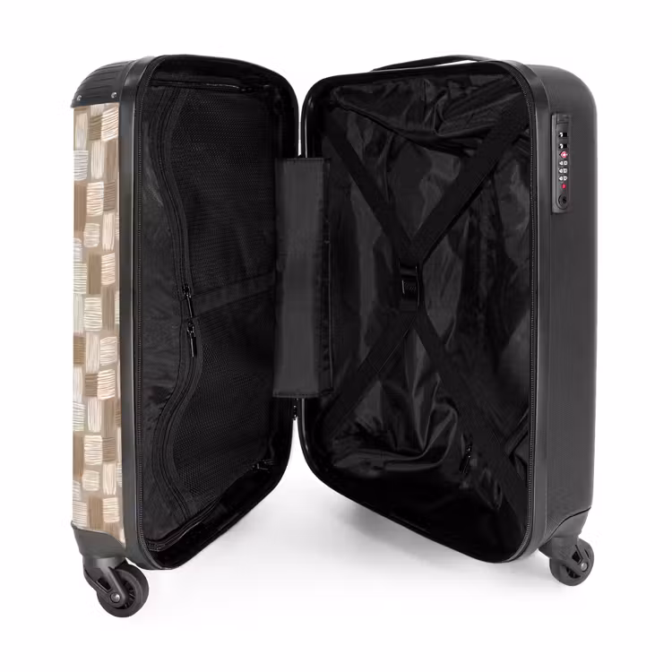 Valise - Bloc - Motif - Marron — 5