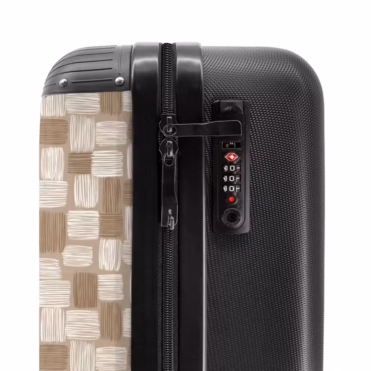 Valise - Bloc - Motif - Marron — 6