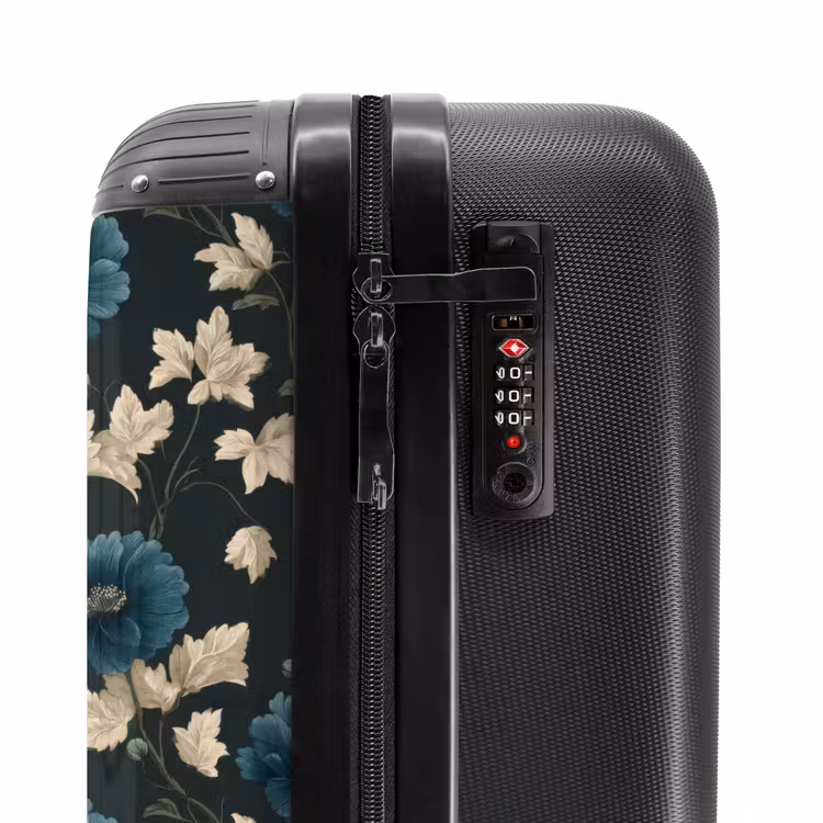 Valise - Botanique - Fleurs - Bleu — 6