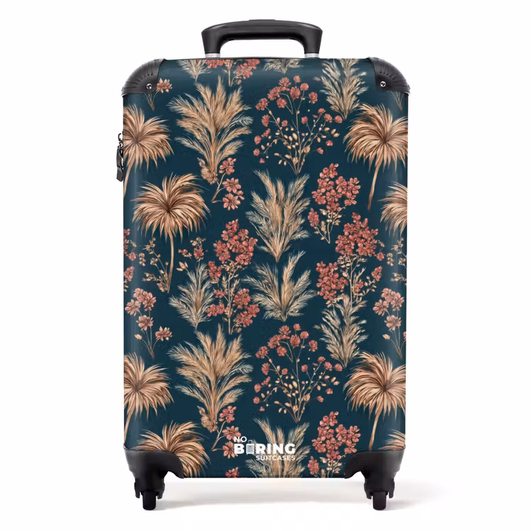 Valise - Botanique - Motif - Bleu — 1