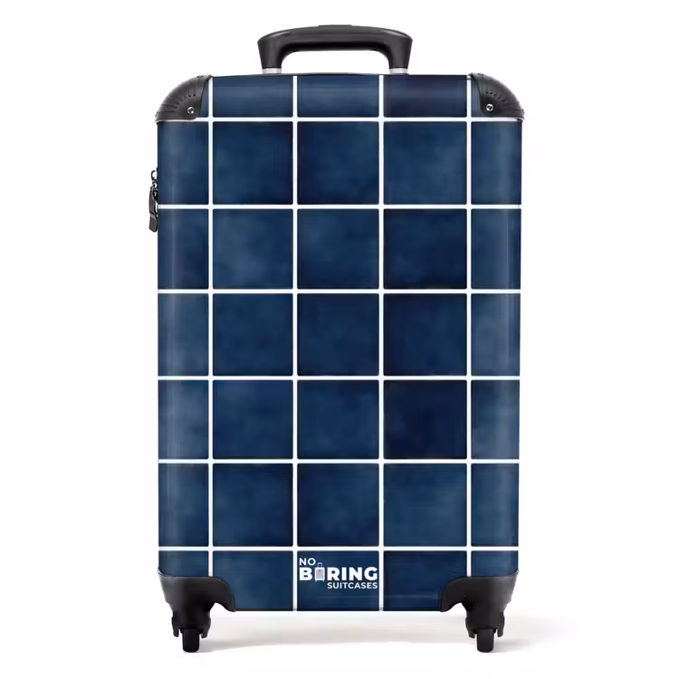 Valise - Carrelage - Moderne - Bleu — 1