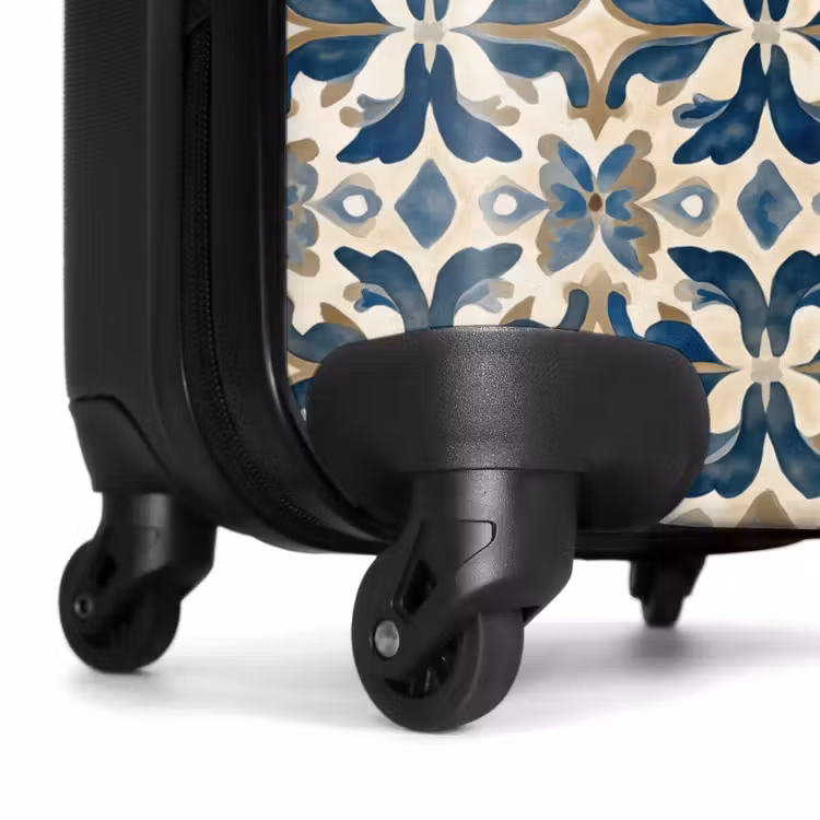 Valise - Carrelage - Motif - Bleu - Beige — 7