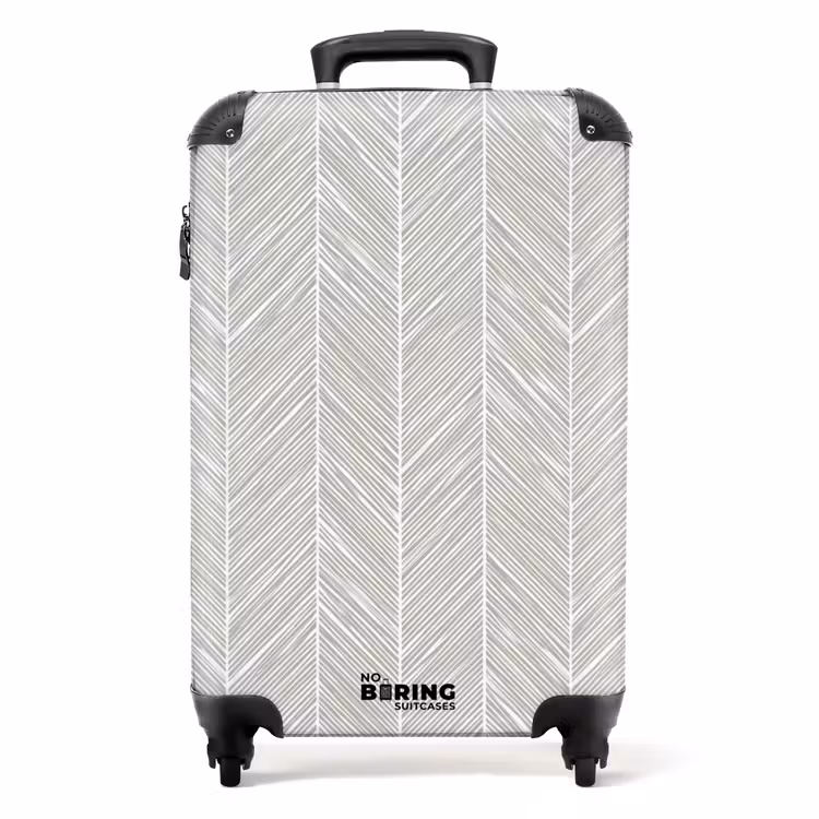 Valise - Classique - Chevrons - Gris — 1