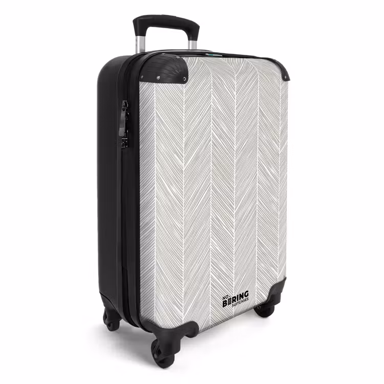 Valise - Classique - Chevrons - Gris — 2