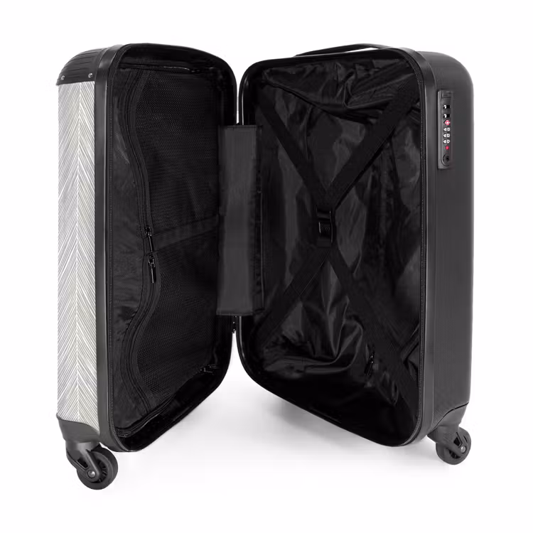 Valise - Classique - Chevrons - Gris — 5