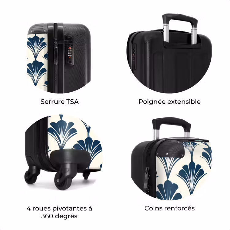Valise - Classique - Motif - Bleu — 8