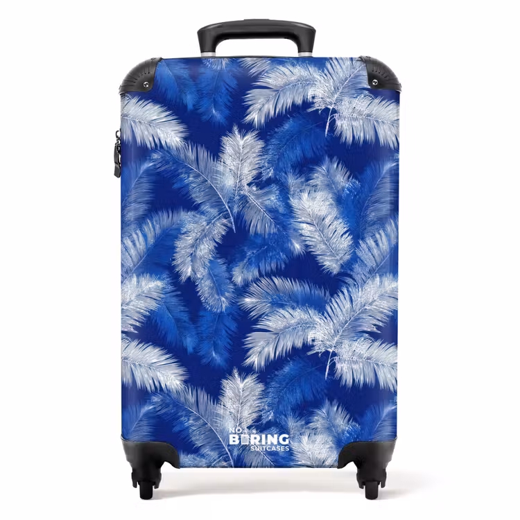 Valise - Feuille de palmier - Motif - Bleu — 1