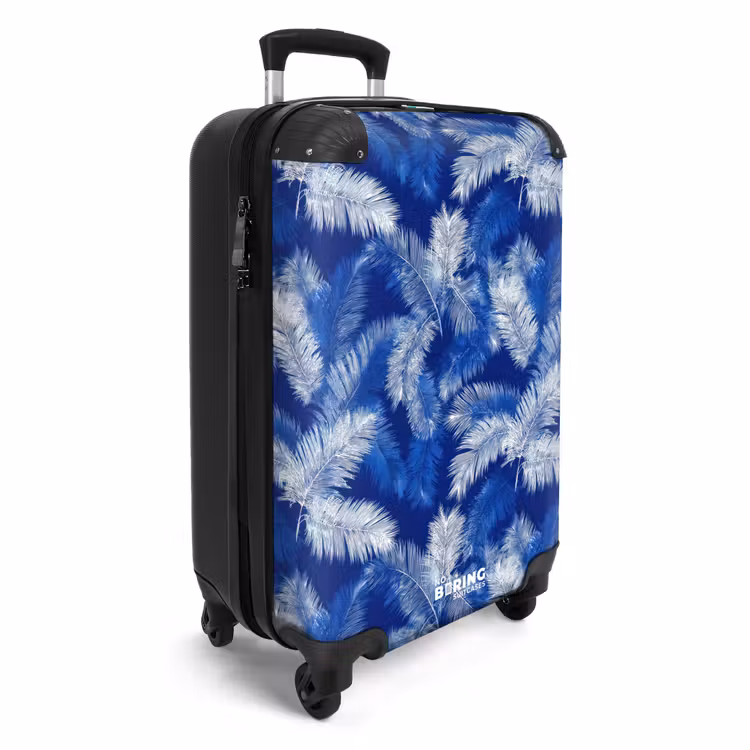 Valise - Feuille de palmier - Motif - Bleu — 2