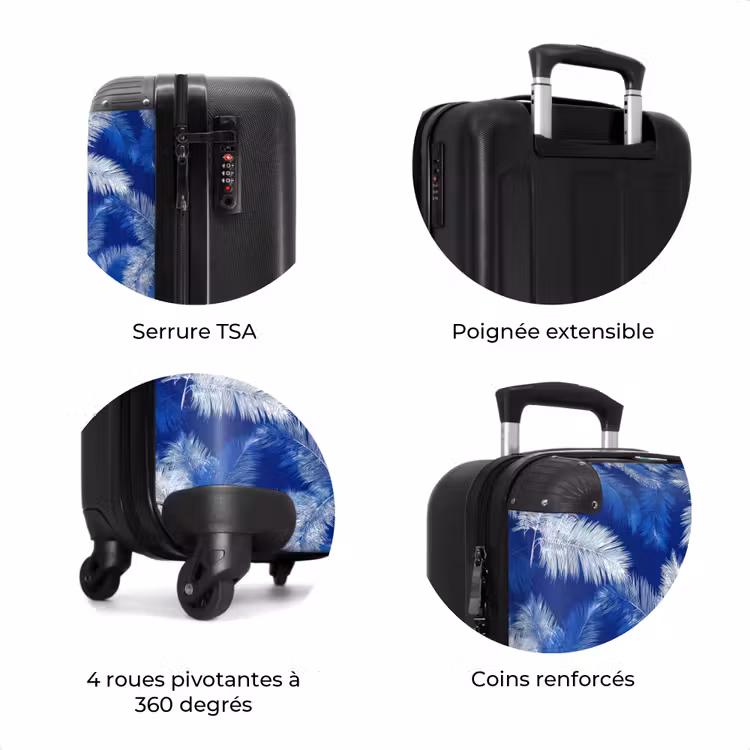 Valise - Feuille de palmier - Motif - Bleu — 8