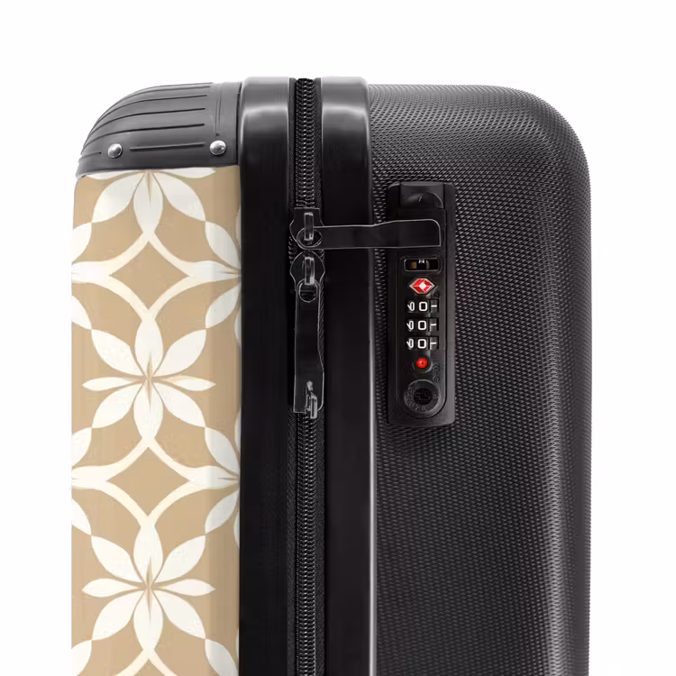 Valise - Fleurs - Motif - Beige — 6