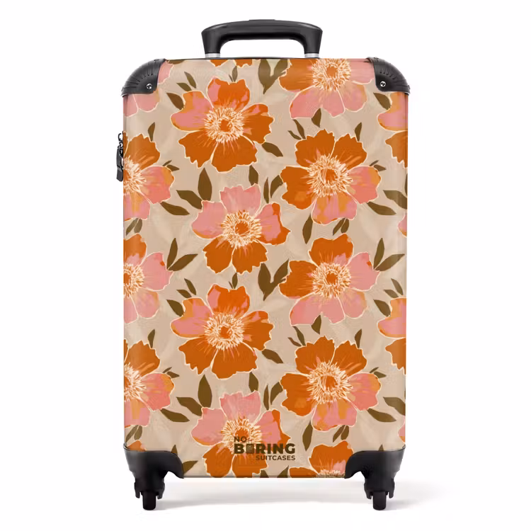Valise - Fleurs - Motif - Rétro — 1