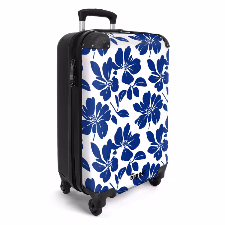 Valise - Floral - Moderne - Bleu — 2