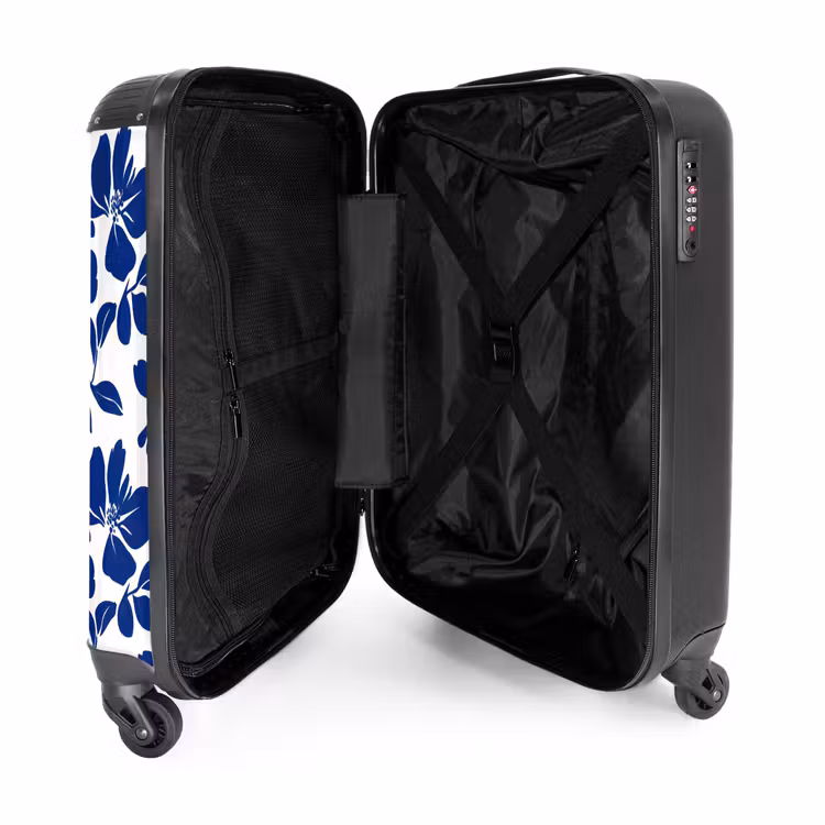 Valise - Floral - Moderne - Bleu — 5
