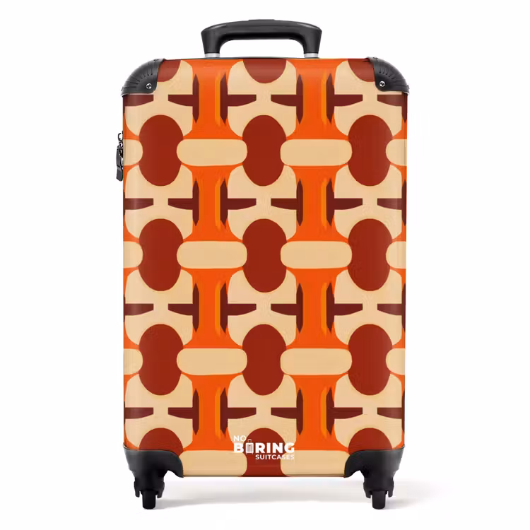 Valise - Géométrique - Rétro - Orange — 1