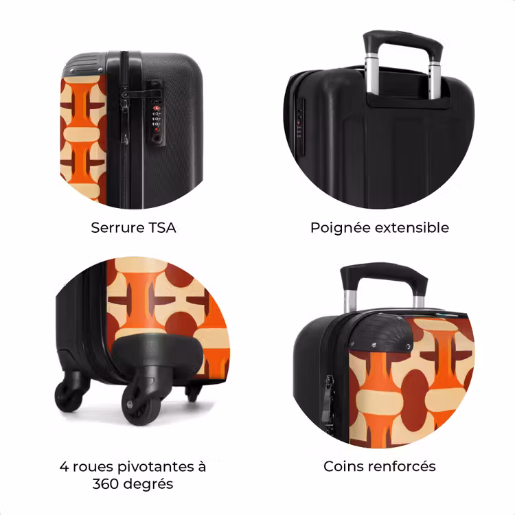 Valise - Géométrique - Rétro - Orange — 8