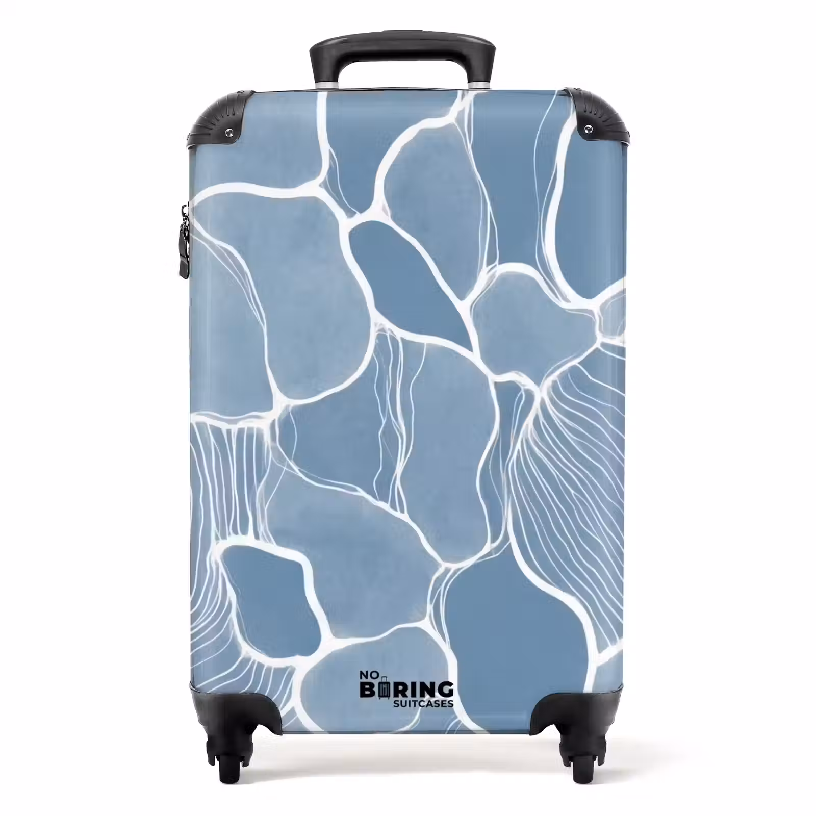 Valise - Abstrait - Bleu - Feuilles — 1