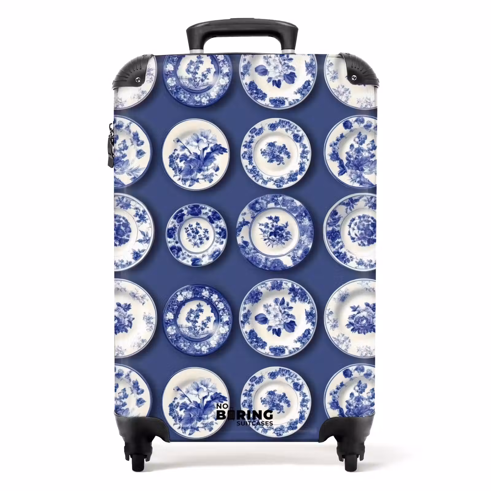 Valise - Assiettes - Floral - Bleu — 1