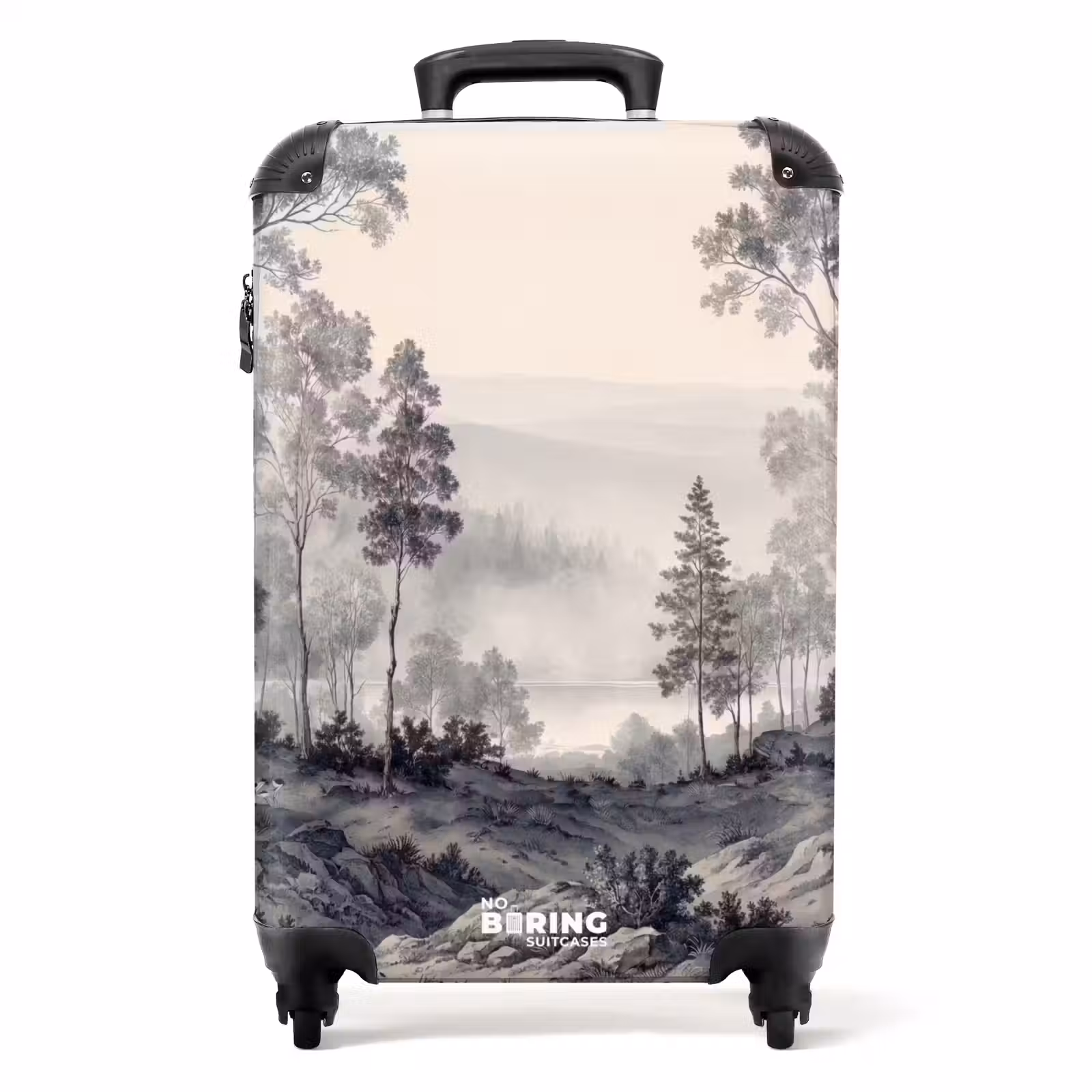 Valise - Brume - Paysage de montagne - Illustration — 1