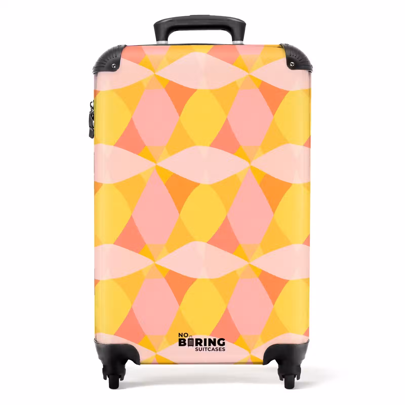 Valise - Coloré - Motif en damier - Formes de feuilles — 1
