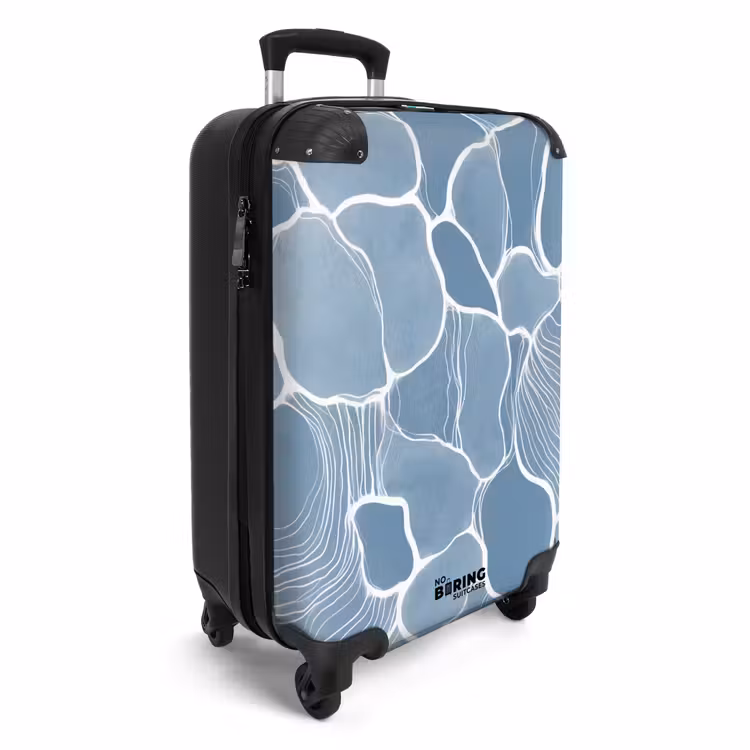 Valise - Abstrait - Bleu - Feuilles — 2