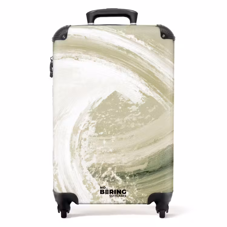 Valise - Abstrait - Coups de pinceau - Vagues - Vert — 1