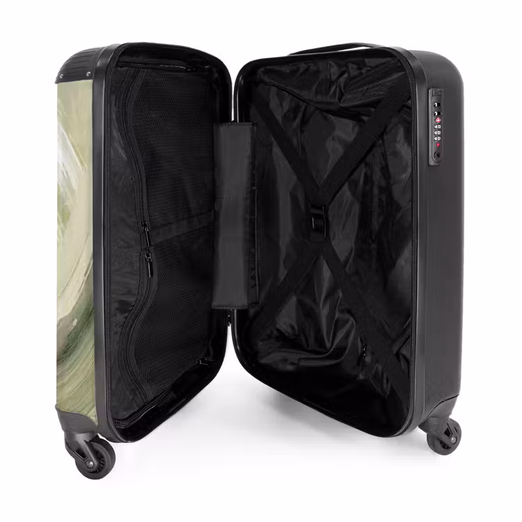 Valise - Abstrait - Coups de pinceau - Vagues - Vert — 5