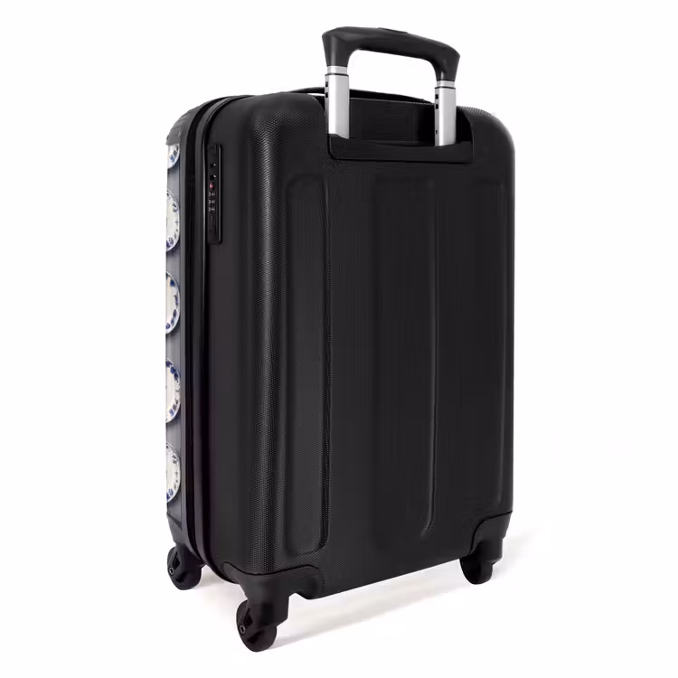 Valise - Assiettes - Fleurs - Bleu - Blanc — 4