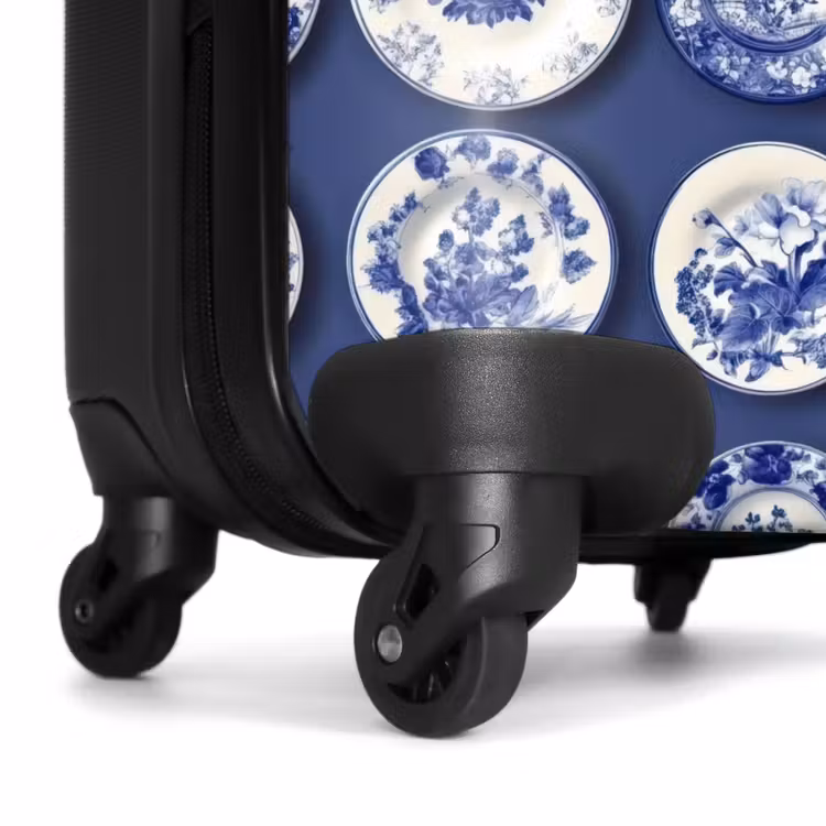 Valise - Assiettes - Floral - Bleu — 7