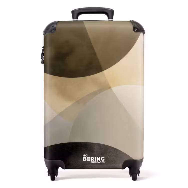 Valise - Avions - Abstrait - Beige - Cercles — 1