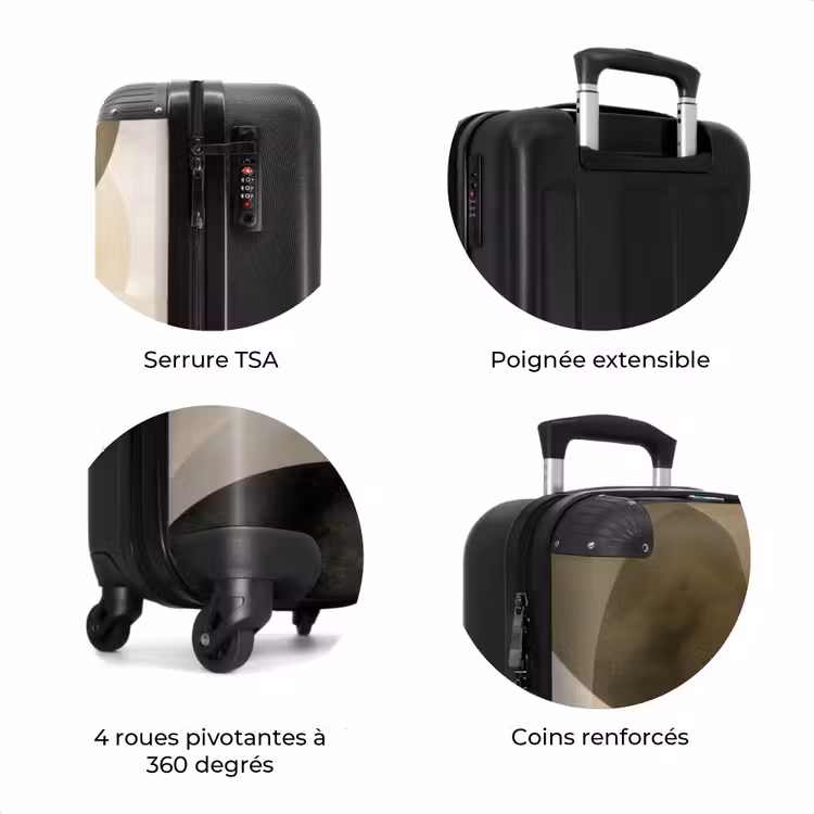 Valise - Avions - Abstrait - Beige - Cercles — 8