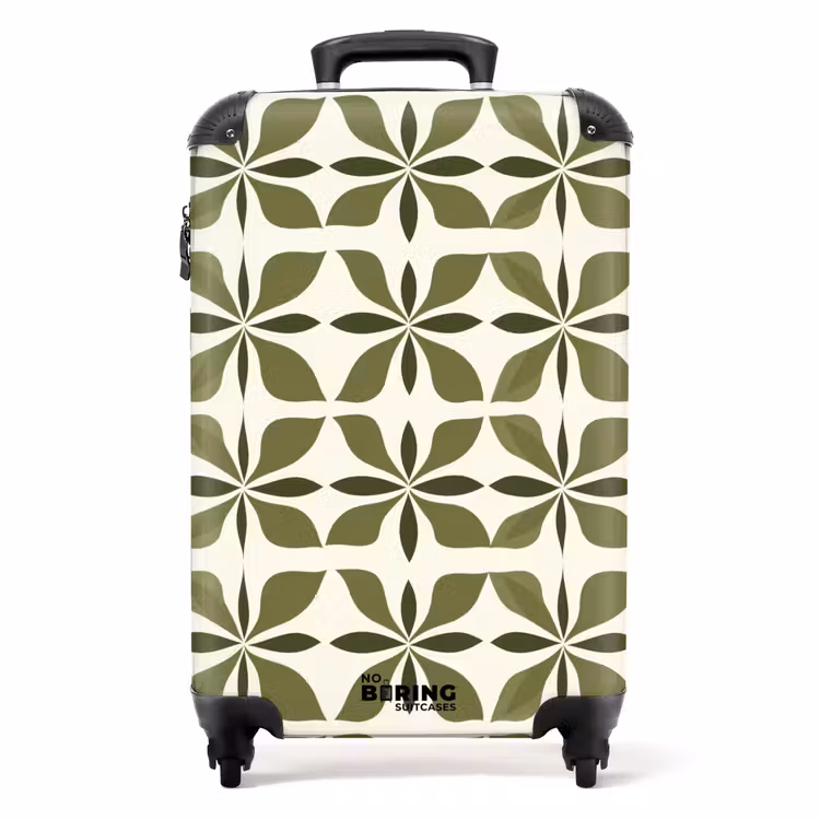 Valise - Botanique - Rétro - Vert — 1
