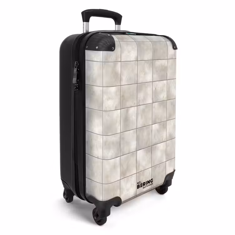 Valise - Carreaux - Naturels - Gris — 2