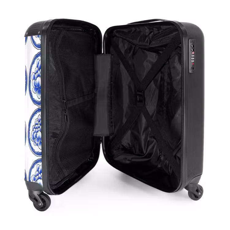Valise - Cercles - Fleurs - Bleu — 5