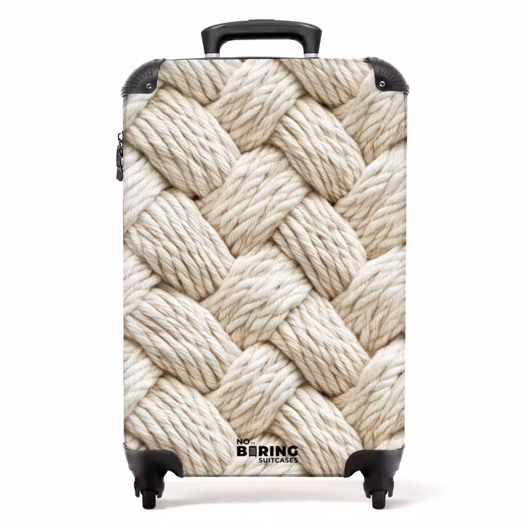 Valise - Corde - Tricotée - Beige — 1