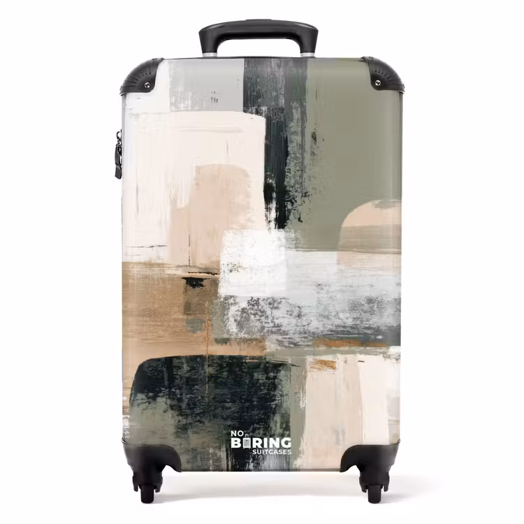 Valise - Coups de pinceau - Abstrait - Tons de terre — 1