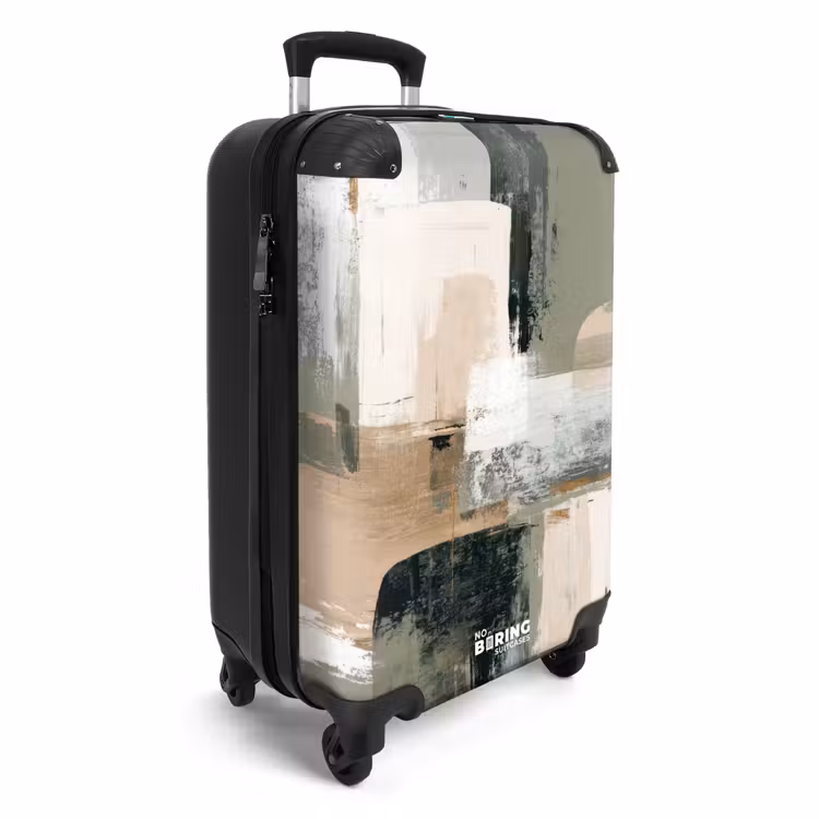 Valise - Coups de pinceau - Abstrait - Tons de terre — 2
