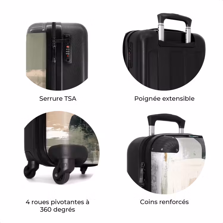 Valise - Coups de pinceau - Abstrait - Tons de terre — 8