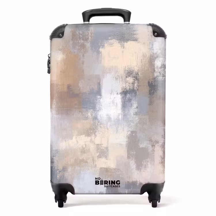 Valise - Coups de pinceau - Peinture - Beige — 1