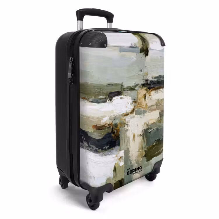 Valise - Coups de pinceau - Vert - Abstrait - Japandi — 2