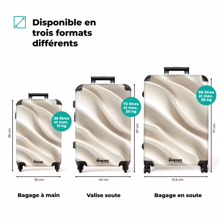 Valise - Diagonal - Vagues - Crème — 3