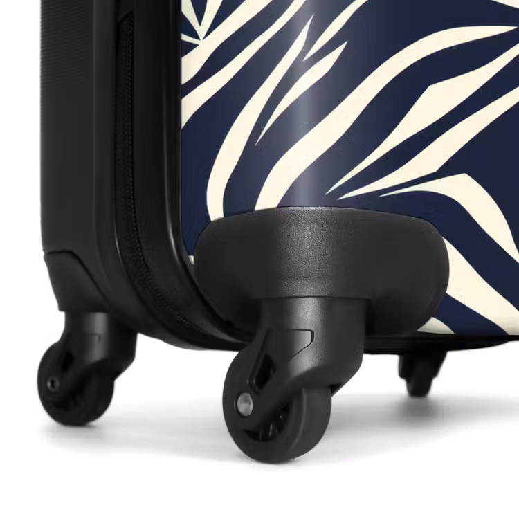 Valise - Feuilles - Bleu - Motif - Blanc — 7