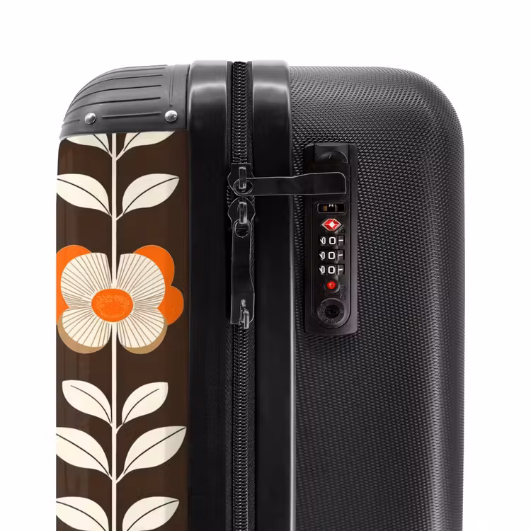 Valise - Fleurs - Rétro - Marron — 6