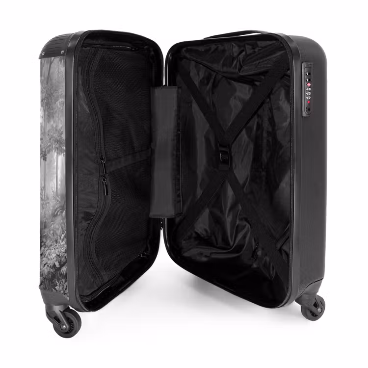 Valise - Forêt - Cerf - Noir - Blanc — 5