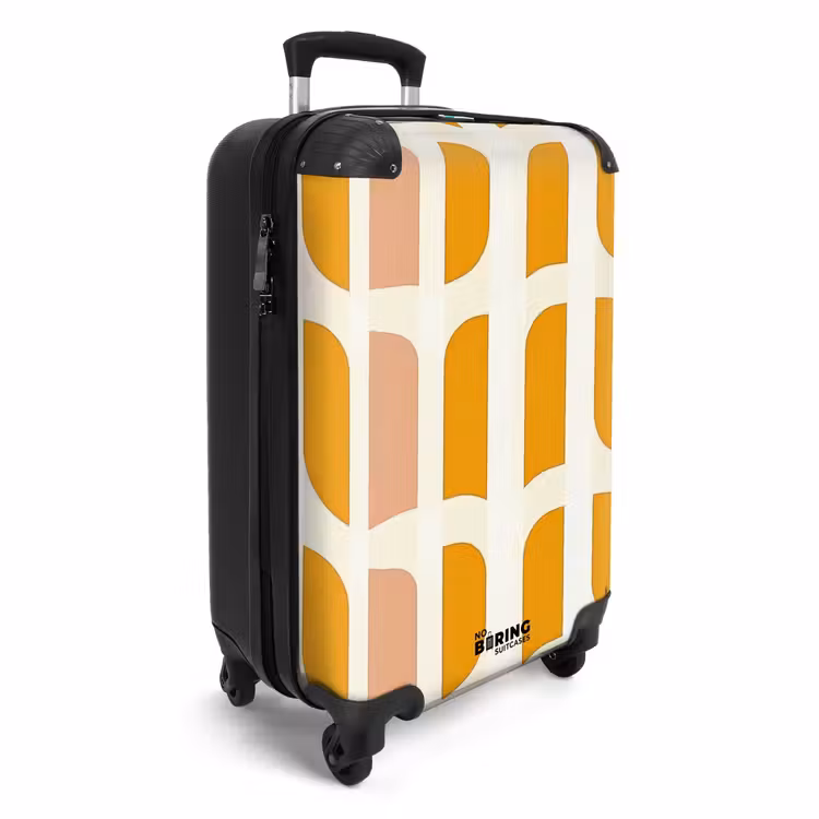 Valise - Géométrique - Motif - Jaune - Rose — 2