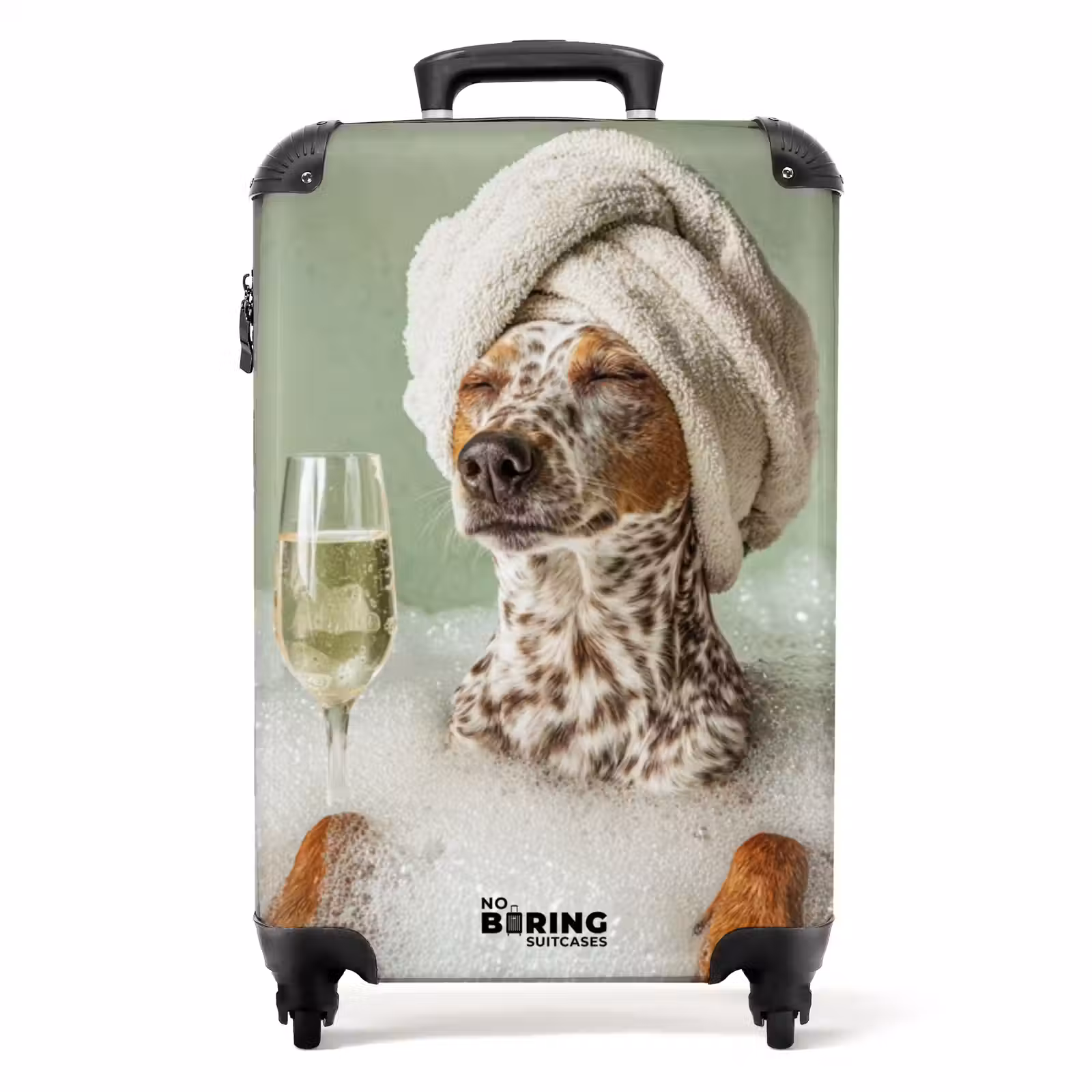 Valise - Chien - Bain - Champagne - Serviette — 1