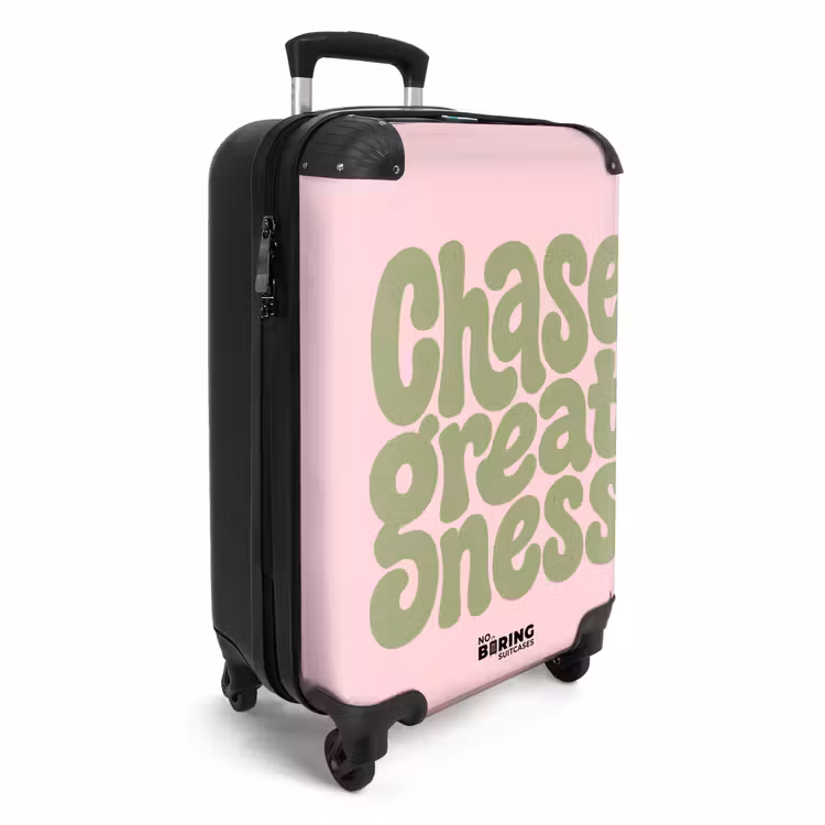 Valise - Chasser la grandeur - Vert - Rose - Rétro — 2