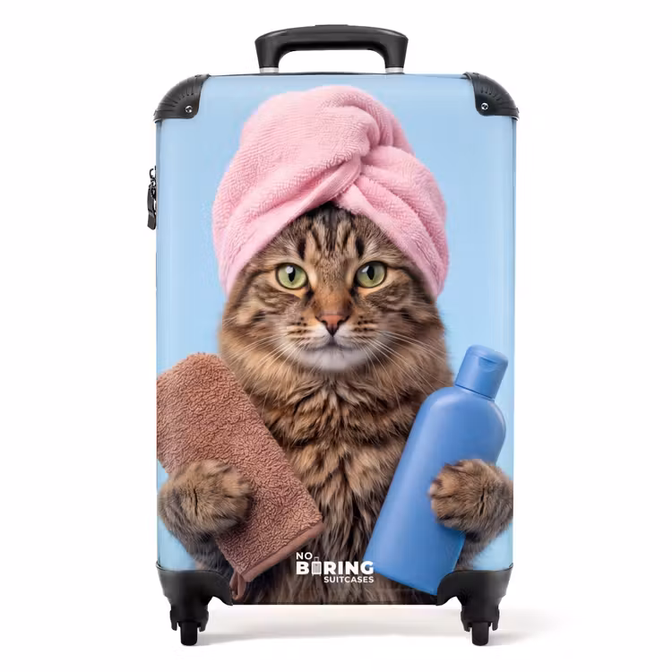 Valise - Chat - Serviette - Gant de toilette - Savon — 1